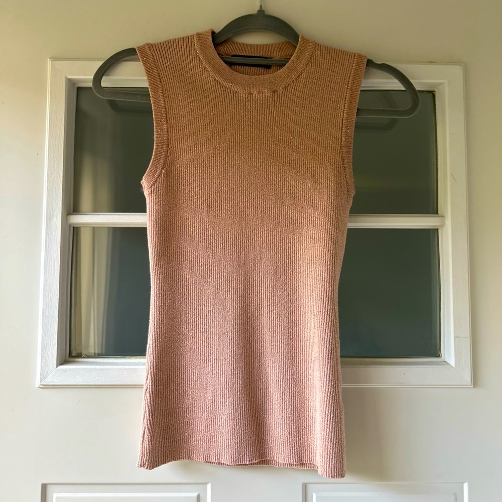 Envy by MG Rose Gold Sweater Tank Top